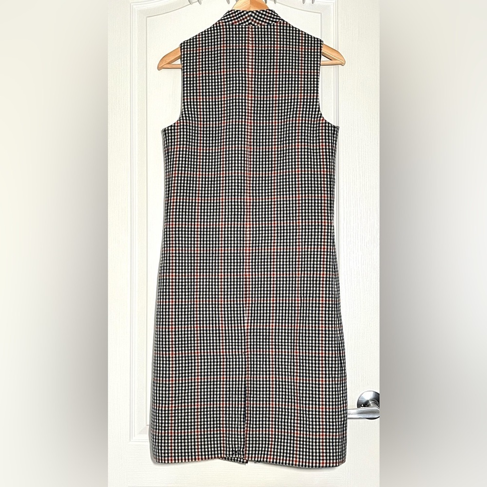 Icône Simons Longline Houndstooth Plaid Vest XS NWOT Office Chic Dark Academia - Picture 5 of 14